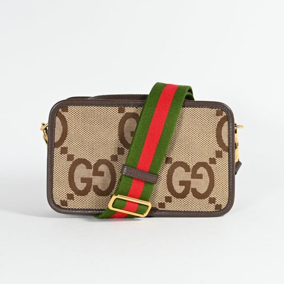Gucci Jumbo GG Canvas Mini Camera Bag Adjustable Strap With Box & Dust Bag - Picture 9 of 13